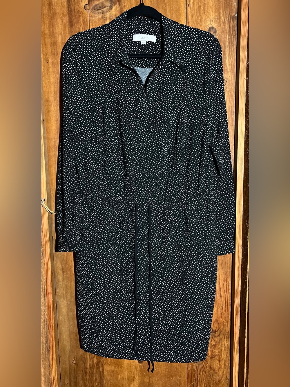 LOFT Black Long Sleeve Dress